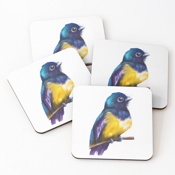 Item preview, Trogon bird watercolour painting designed and sold by Funsize-Art.