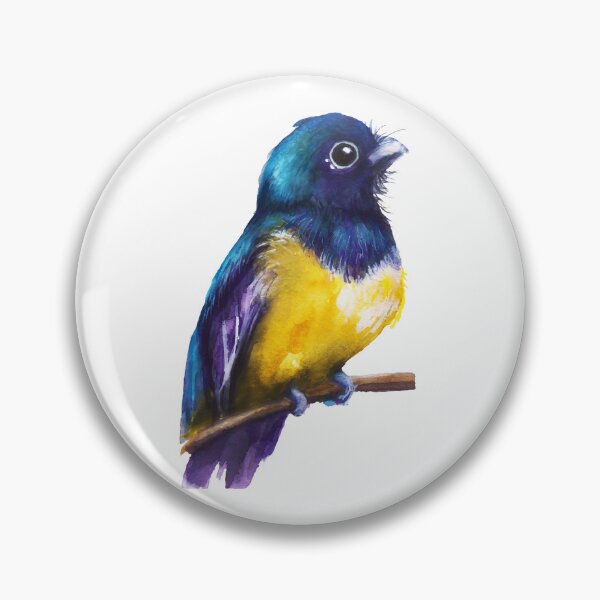 Item preview, Trogon bird watercolour painting designed and sold by Funsize-Art.