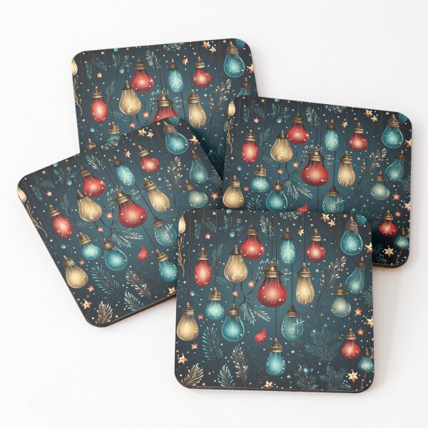 Item preview, Christmas lights background seamless pattern designed and sold by BabydellArt.