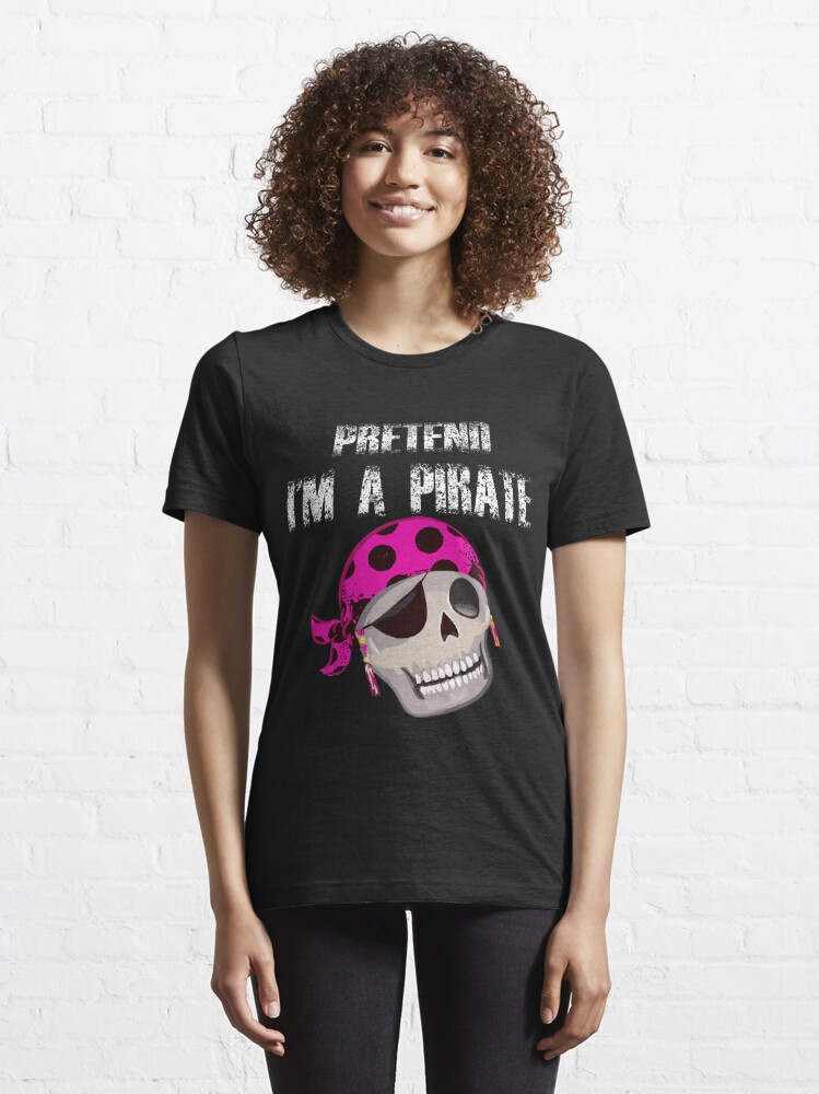 Skull Pirate Lady Printed T-shirt 4025