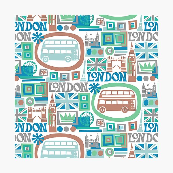 London - cool graphic design Photographic Print