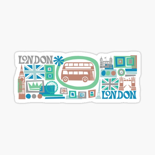 London - cool graphic design Sticker