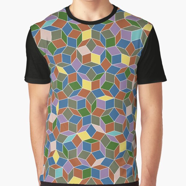 Stained Glass Penrose Tiling Graphic T-Shirt