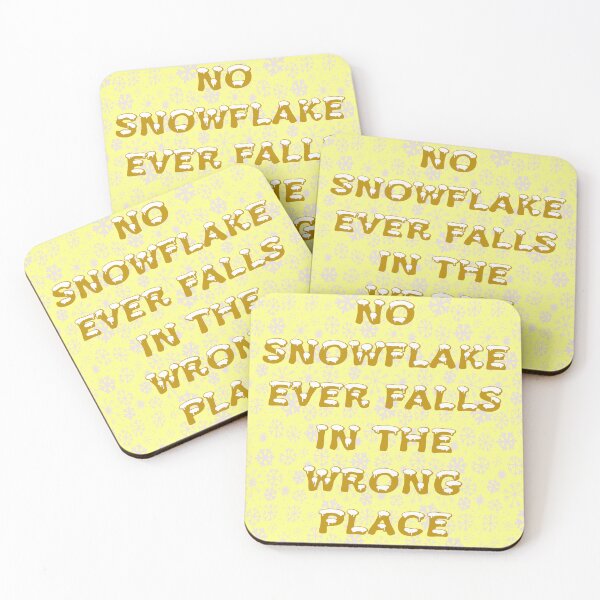 Item preview, No Snowflake Ever Falls In The Wrong Place Zen Proverb designed and sold by taiche.