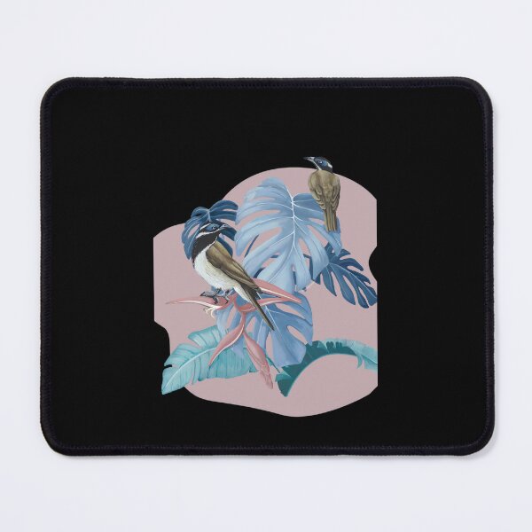 Item preview, Dusky Pink - Australian Honey Eater with Monstera Leaves 	 	 designed and sold by hirtioenbv92.
