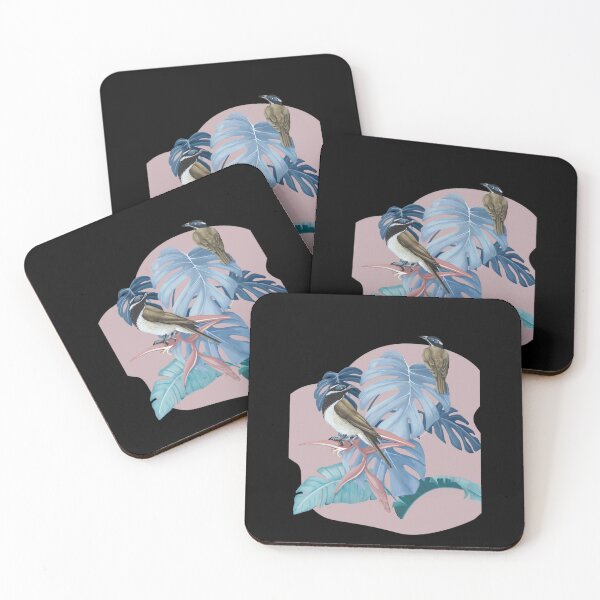 Item preview, Rosa oscuro - Devorador de miel australiano con hojas de Monstera designed and sold by hirtioenbv92.