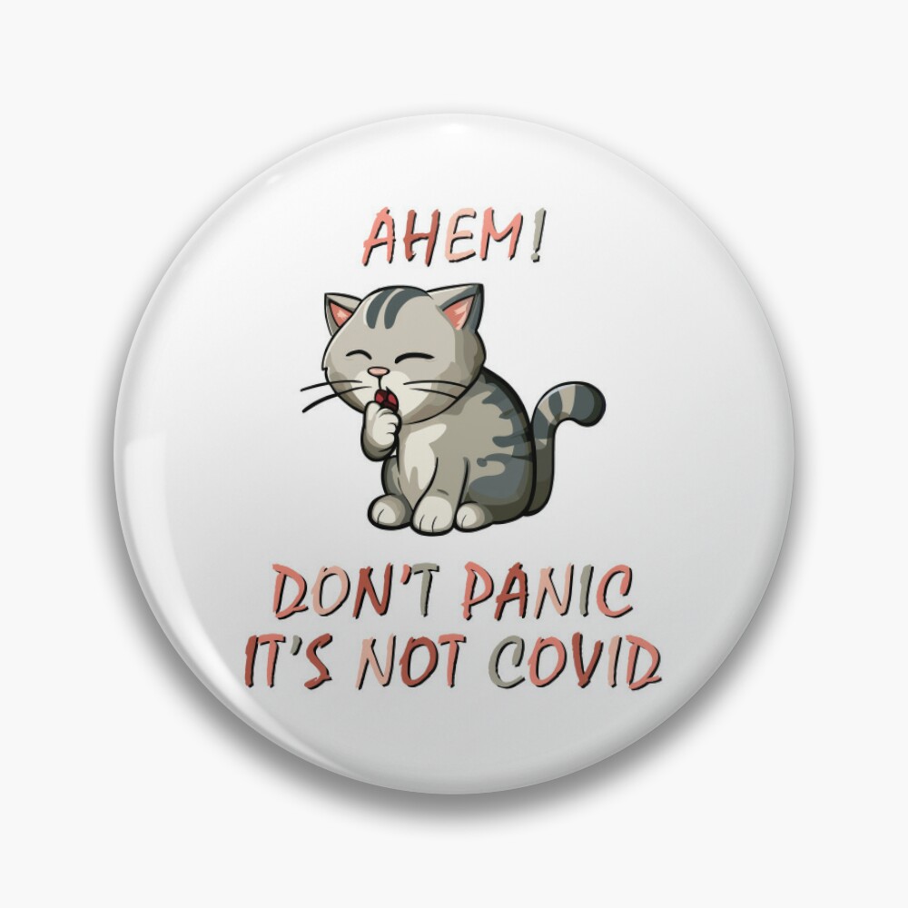 Ugly Coughing Cat Meme Pin Button Badge Coughing Cat Meme 