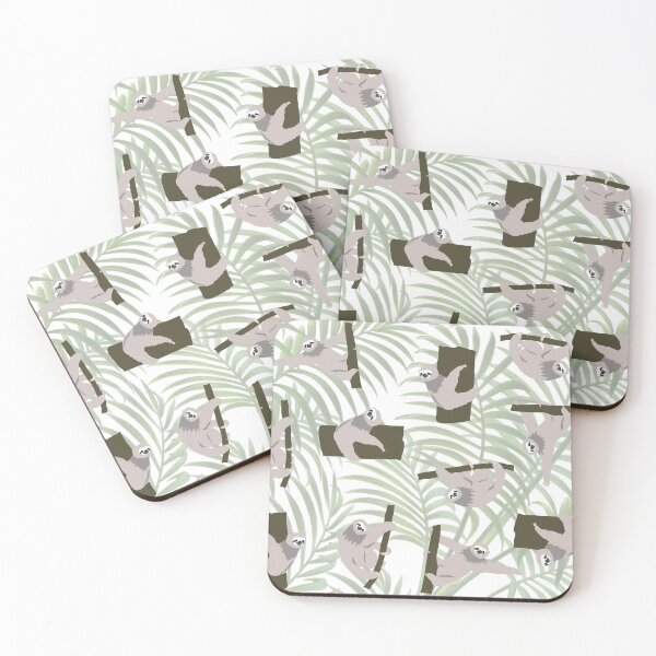Item preview, Cute Sloth Animal Pattern in Wild Forest designed and sold by idovedesign.