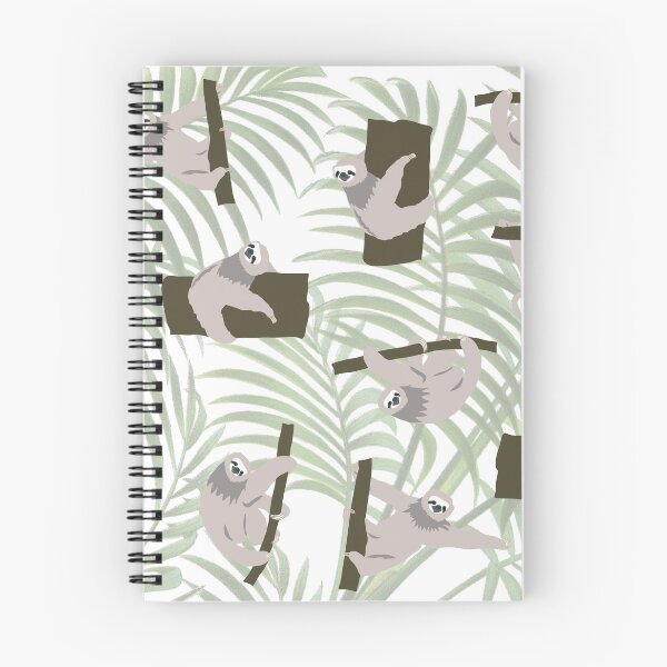 Item preview, Cute Sloth Animal Pattern in Wild Forest designed and sold by idovedesign.