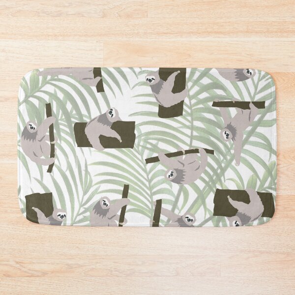 Item preview, Cute Sloth Animal Pattern in Wild Forest designed and sold by idovedesign.