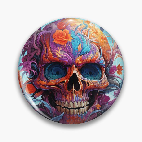 Artikelvorschau, Halloween-Schädel-Sublimationsdesign entworfen und verkauft von BabydellArt.