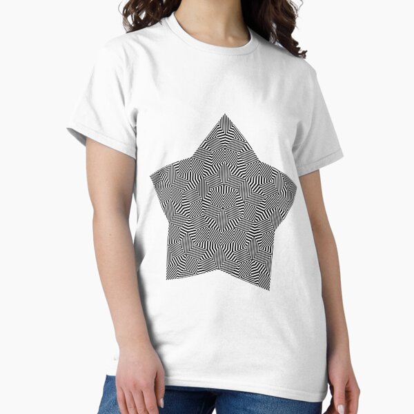 Vista previa del artículo con la obra «Penrose Star - Cebra recta T9», diseñado y vendido por Aperiodicity.
