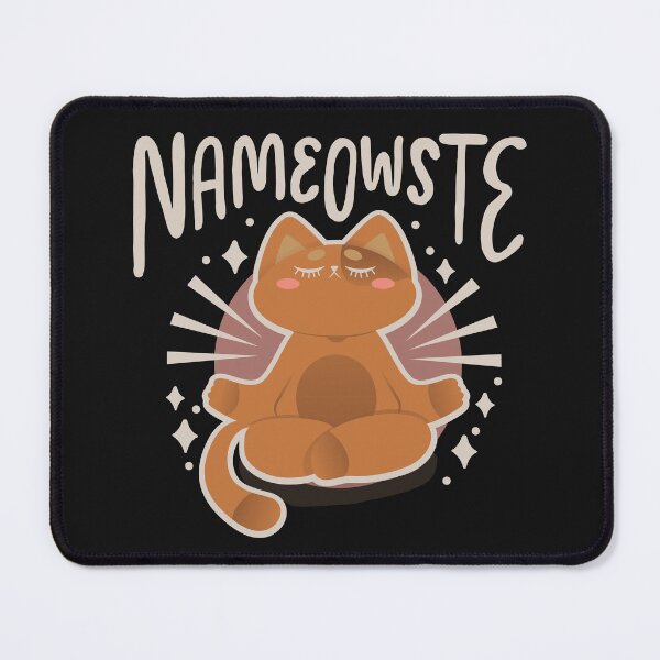Item preview, NaMEOWste Funny Cat Yoga Meditation Cat Mom Cat Dad designed and sold by TheBadWolf-13.