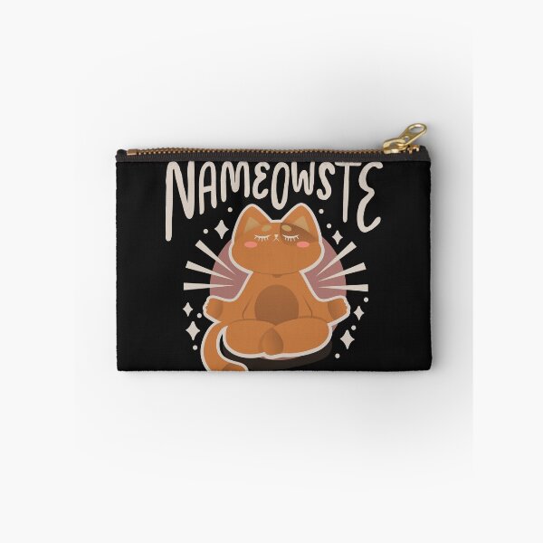 Item preview, NaMEOWste Funny Cat Yoga Meditation Cat Mom Cat Dad designed and sold by TheBadWolf-13.