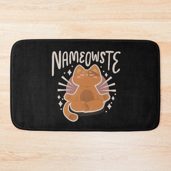 Item preview, NaMEOWste Funny Cat Yoga Meditation Cat Mom Cat Dad designed and sold by TheBadWolf-13.