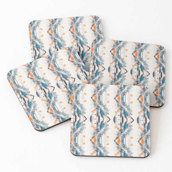 Item preview, Blue & Orange Watercolors Pattern designed and sold by kaliburrito.