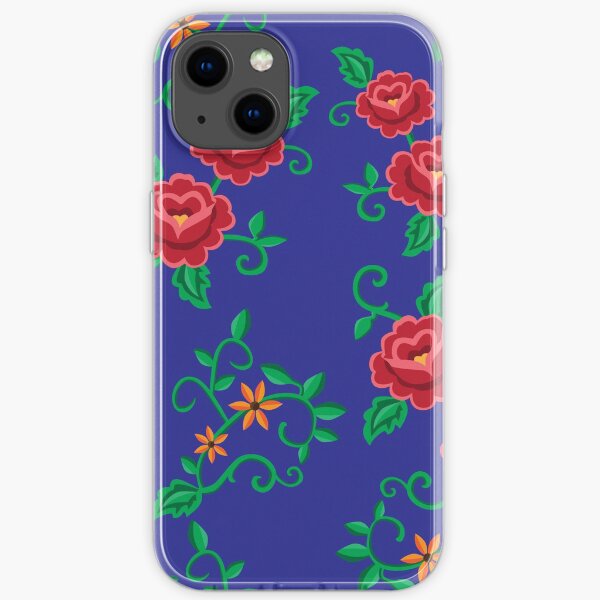 Folk embroidery with flowers - traditional pattern iPhone Soft Case