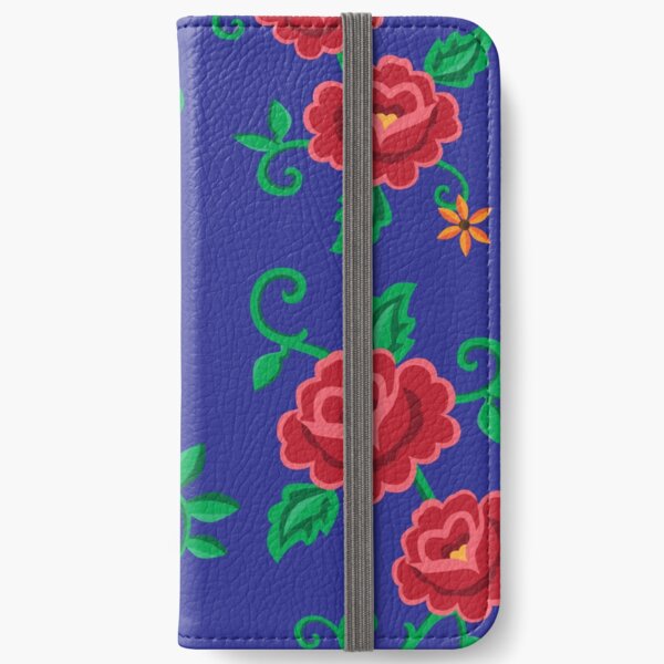 Folk embroidery with flowers - traditional pattern iPhone Wallet