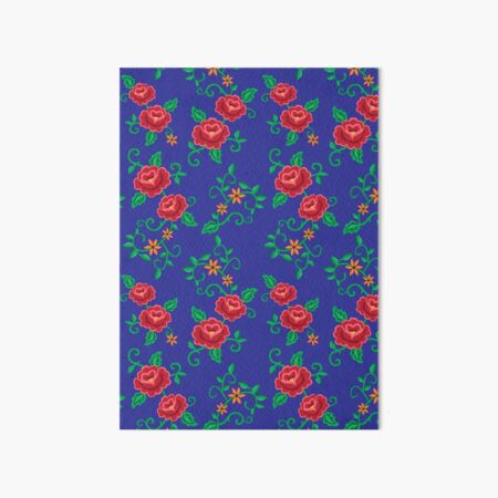 Folk embroidery with flowers - traditional pattern Art Board Print