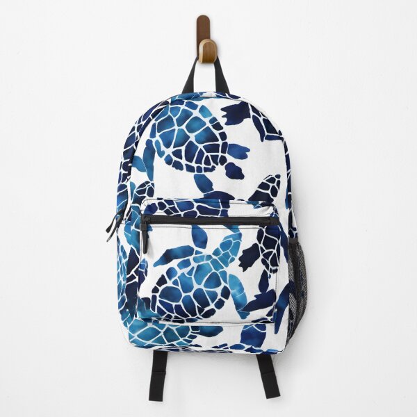 Item preview, Indigo Blue and teal shibori turtle pattern designed and sold by patterncrow.