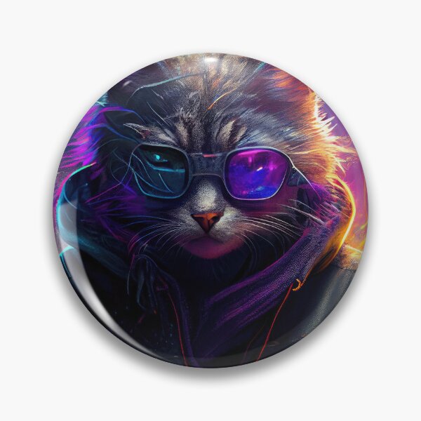 Item preview, S1-004-3 Cyber Beasts Series: Cyberpunk Cat - Part 3 (With Background) designed and sold by Apainterio.