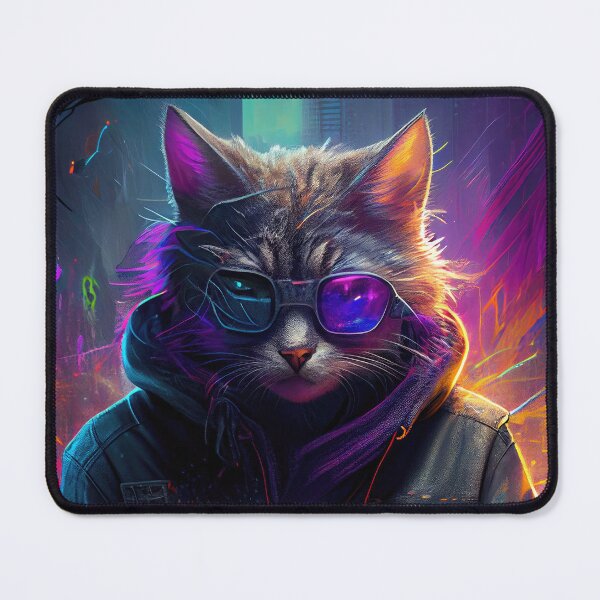 Item preview, S1-004-3 Cyber Beasts Series: Cyberpunk Cat - Part 3 (With Background) designed and sold by Apainterio.