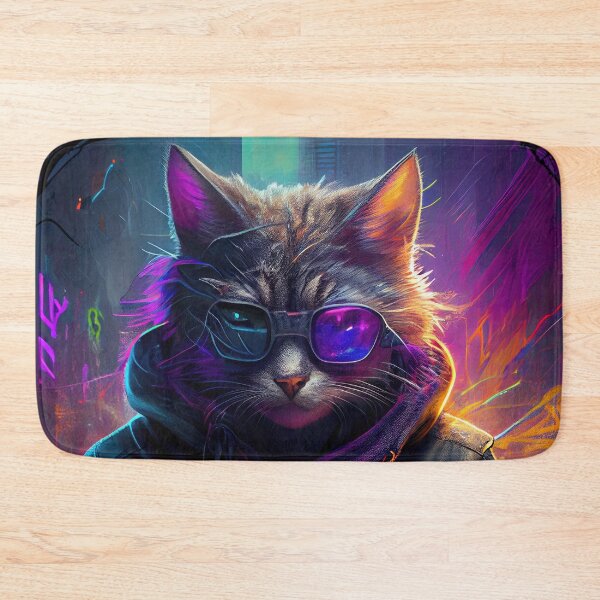 Item preview, S1-004-3 Cyber Beasts Series: Cyberpunk Cat - Part 3 (With Background) designed and sold by Apainterio.