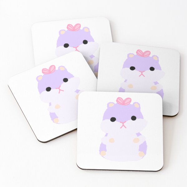 Item preview, Hámster morado kawaii con lazo rosa designed and sold by sonofthesea-x.
