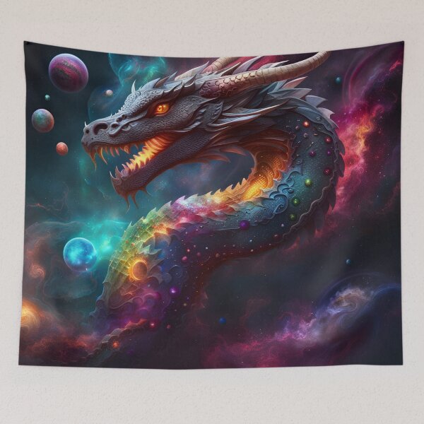 Item preview, Dragon Fantasy Art Space planets designed and sold by druidwolfart.