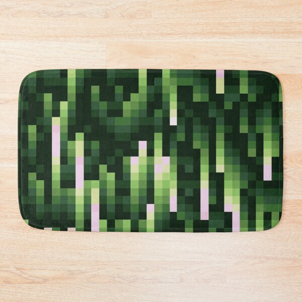 Item preview, Evergreen Woods // Modern Green Pink Summer Forest Camouflage Pattern 1980s 8bit Pixel Art designed and sold by mixedpixels.