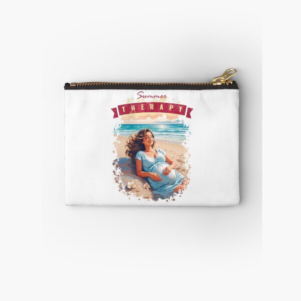 Item preview, Summer Therapy For A Pregnant Woman Feeling Good Beach Therapy On Exotic Beach Vacation Enjoying Pregnant Life designed and sold by TriniTeeClub.