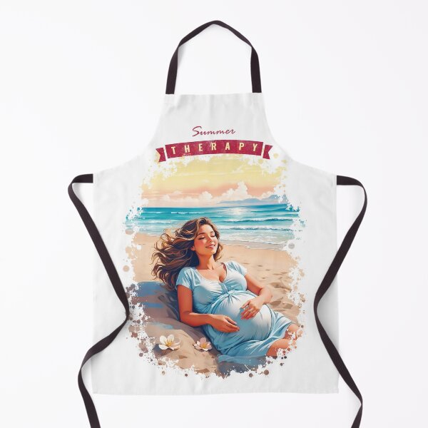 Item preview, Summer Therapy For A Pregnant Woman Feeling Good Beach Therapy On Exotic Beach Vacation Enjoying Pregnant Life designed and sold by TriniTeeClub.