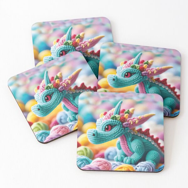Item preview, crocheted dragon, kawaii designed and sold by Mauswohn.