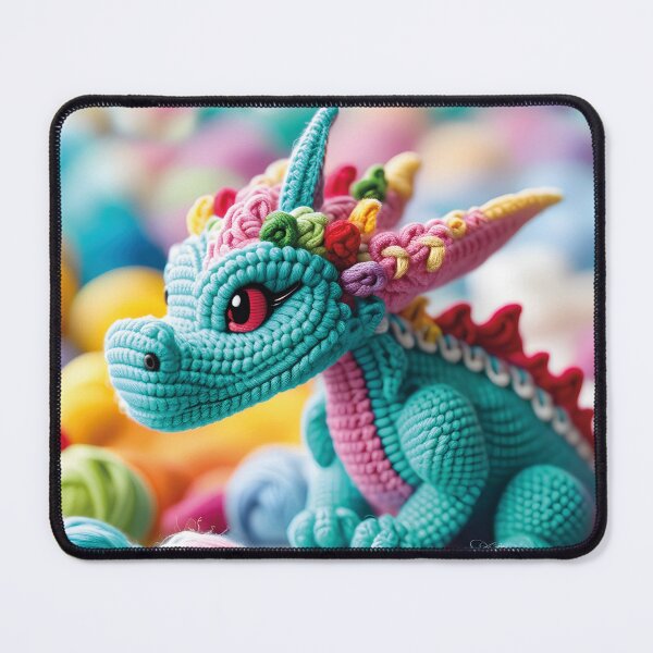 Item preview, crocheted dragon, kawaii designed and sold by Mauswohn.