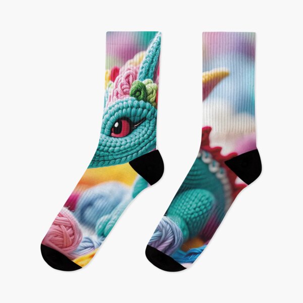 Item preview, crocheted dragon, kawaii designed and sold by Mauswohn.