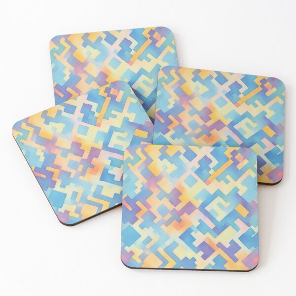Item preview, Vibrant Blue Yellow Abstract Watercolor Art designed and sold by pattern-atelier.