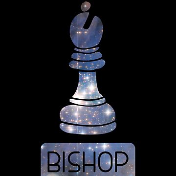 Artwork thumbnail, Bishop Chess Piece Starry Night Galaxy - Cool Chess Club Gift by yeoys