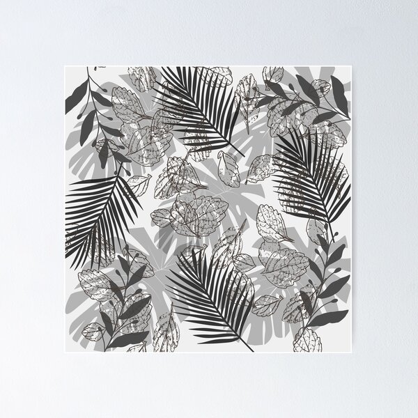 Item preview, Tropical colourful leaf painting artwork. Seamless abstract garden design  designed and sold by Giree07.