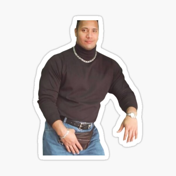 Dwayne the rock Johnson 1990's funny picture  Sticker for Sale by  nydollarslice