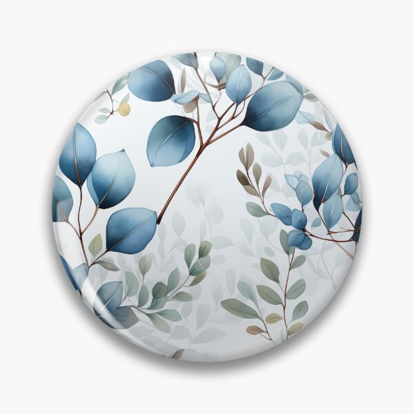 Item preview, Seamless Watercolor painting with eucalyptus leaf pattern designed and sold by sippapas.