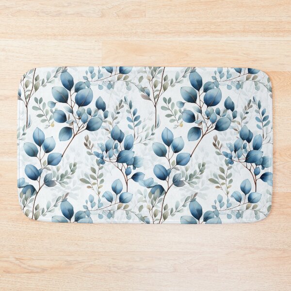 Item preview, Seamless Watercolor painting with eucalyptus leaf pattern designed and sold by sippapas.