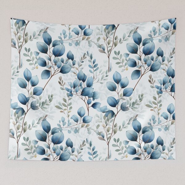 Item preview, Seamless Watercolor painting with eucalyptus leaf pattern designed and sold by sippapas.