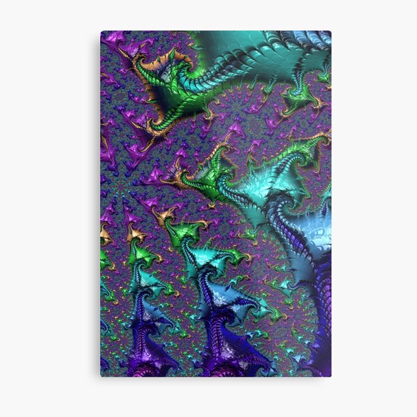 Rainbow Fractal Metal Print