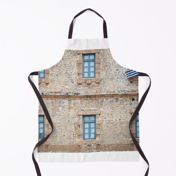 Item preview, an old stone building with a Greek flag, Syntagma Square, Nafplio designed and sold by goceris.