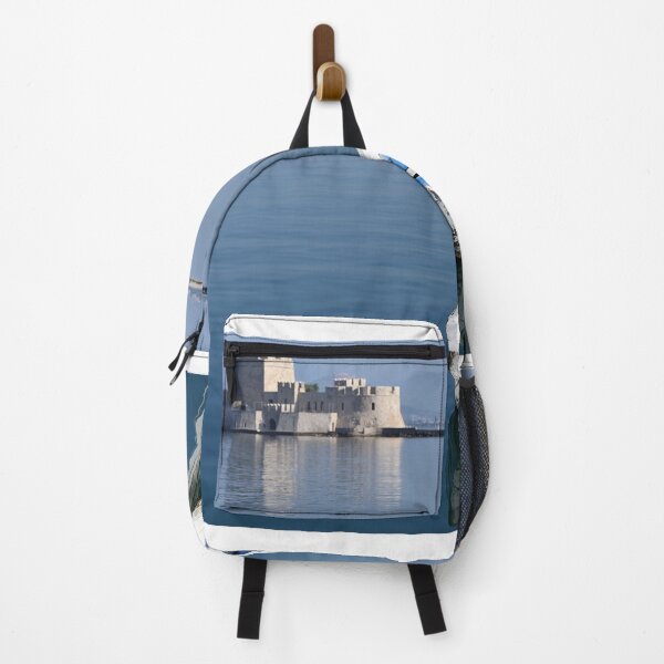 Item preview, White boats and Bourtzi fortress in Nafplio, Peloponnese, Greece designed and sold by goceris.