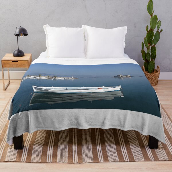 Item preview, White boats and Bourtzi fortress in Nafplio, Peloponnese, Greece designed and sold by goceris.