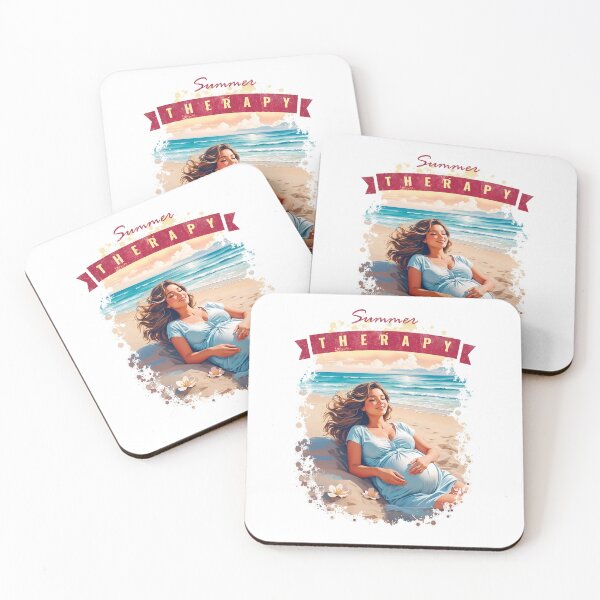 Item preview, Summer Therapy For A Pregnant Woman Feeling Good Beach Therapy On Exotic Beach Vacation Enjoying Pregnant Life designed and sold by TriniTeeClub.
