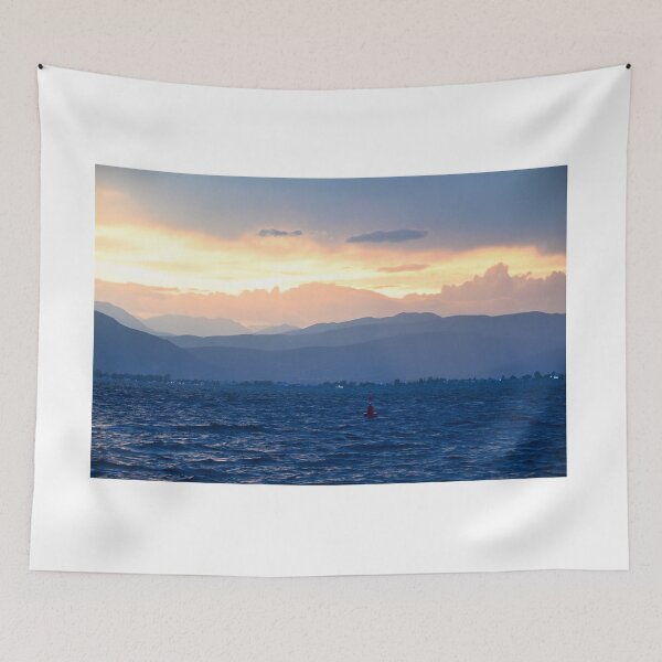 Item preview, Sunset over mountain and sea summertime designed and sold by goceris.