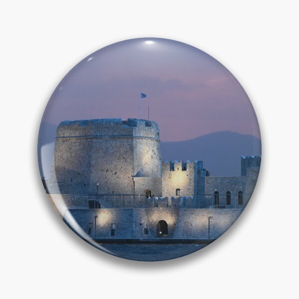 Item preview, Sunset over the castle Bourtzi in Nafplio, Greece designed and sold by goceris.
