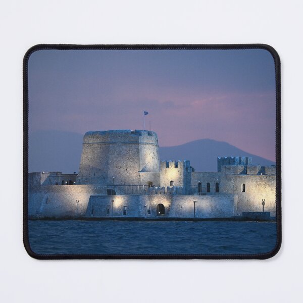 Item preview, Sunset over the castle Bourtzi in Nafplio, Greece designed and sold by goceris.